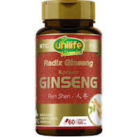 Ginseng (Radix Ginseng Korean) - Unilife - Frasco com 60 Cápsulas de 500mg - Mundo dos Óleos