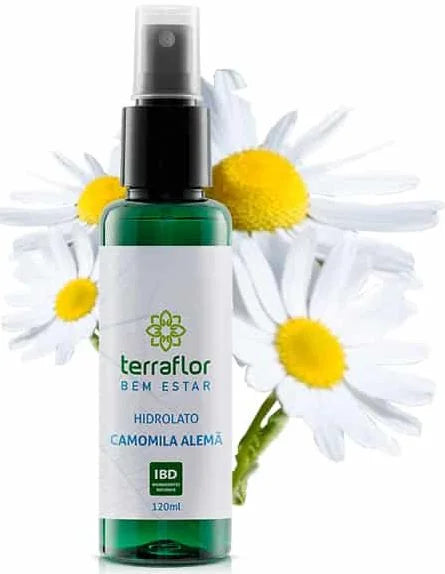 HIdrolato de Camomila Alemã (Azul) - Terra Flor - Frasco com 120ml - Mundo dos Óleos