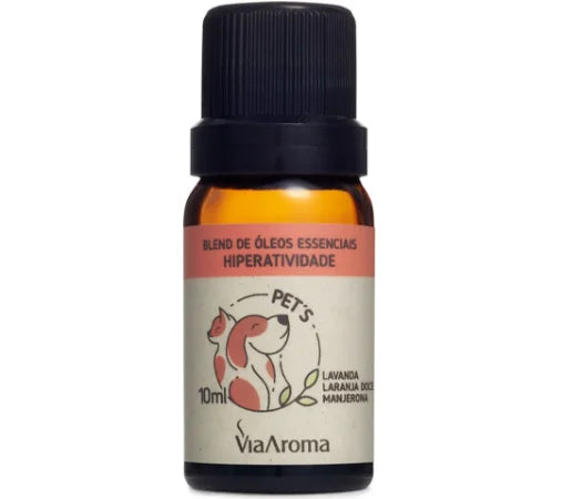 Blend de Óleos Essenciais Para Pets (Hiperatividade) - Via Aroma - Frasco com 10ml - Mundo dos Óleos