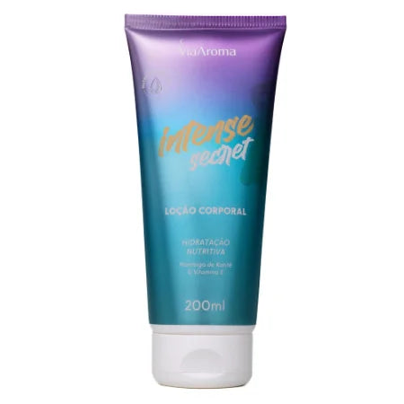 Loção Corporal Desodorante Intense Secret - Via Aroma - Frasco com 200ml - Mundo dos Óleos