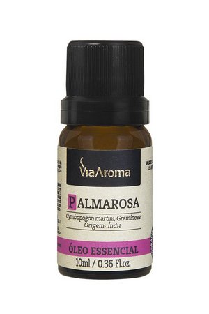 Óleo Essencial de Palmarosa - Via Aroma - Frasco com 10ml - Mundo dos Óleos