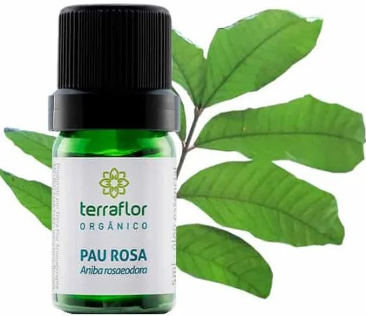 Óleo Essencial de Pau Rosa (Orgânico) Terra Flor - Frasco com 5ml - Mundo dos Óleos