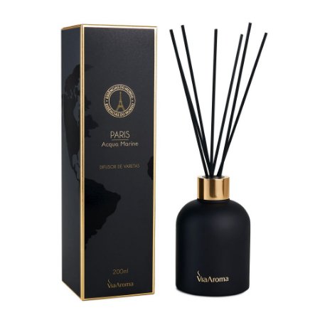Difusor de Varetas - Paris - Via Aroma - Frasco com 200ml - Mundo dos Óleos