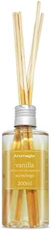 Difusor de Varetas - Vanilla - (Com Óleo Essencial de Cedro da Virginia) - WNF - Frasco com 200ml - Mundo dos Óleos
