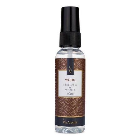Home Spray Wood - Via Aroma - Frasco com 60ml - Mundo dos Óleos
