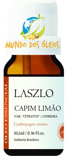 Óleo Essencial de Capim Limão (Var. Cidreira) - Laszlo - Frasco com 10ml - Mundo dos Óleos