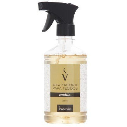 Água Perfumada Para Tecidos - Vanilla - Via Aroma - Frasco com 500ml - Mundo dos Óleos