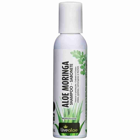 Aloe Moringa - Shampoo/Sabonete - LiveAloe - Frasco com 120ml - Mundo dos Óleos