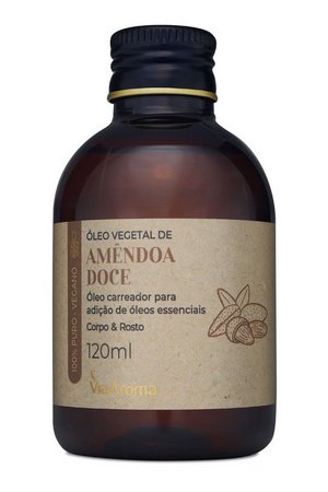 Óleo Vegetal de Amendoa Doce - Via Aroma - Frasco com 120ml - Mundo dos Óleos