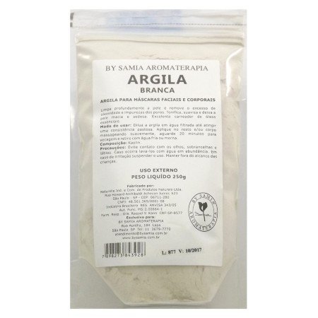 Argila Branca - By Samia - 250g - Mundo dos Óleos