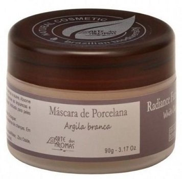 Máscara Facial Porcelana Argila Branca - Arte dos Aromas - Frasco com 90g - Mundo dos Óleos