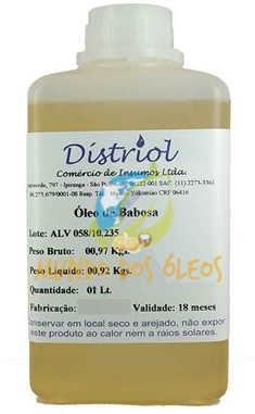Óleo de Aloe Vera / Babosa - Distriol - Frasco com 1 Litro - Mundo dos Óleos