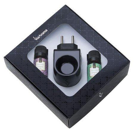 Aromatizador Kit Presente Standard Black com Essências - Bamboo e Lavanda - Via Aroma - Mundo dos Óleos