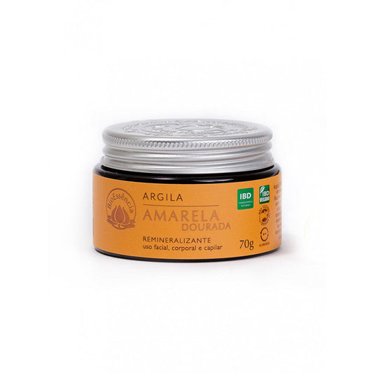 Argila Amarela (Dourada) - BioEssência - Frasco com 70g - Mundo dos Óleos