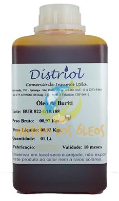 Óleo de Coco Buriti - Distriol - Frasco com 1 Litro - Mundo dos Óleos