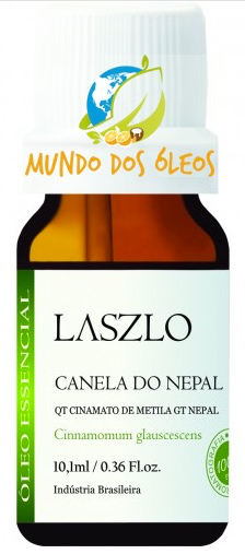 Óleo Essencial de Canela do Nepal - Laszlo - Frasco com 10ml - Mundo dos Óleos