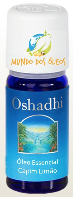 Óleo Essencial Orgânico de Capim Limão (Lemongrass) - Oshadhi - Frasco com 5ml - Mundo dos Óleos