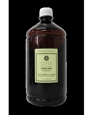 Óleo de Massagem Capim Limão - Vyvedas - Frasco com 1L - Mundo dos Óleos