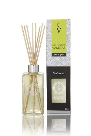 Difusor de Varetas Chá de Lima - Via Aroma - 250ml - Mundo dos Óleos