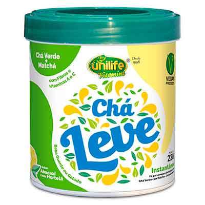 Chá Leve Solúvel (Chá Verde com Matchá) - Unilife - Frasco com 220g - Mundo dos Óleos