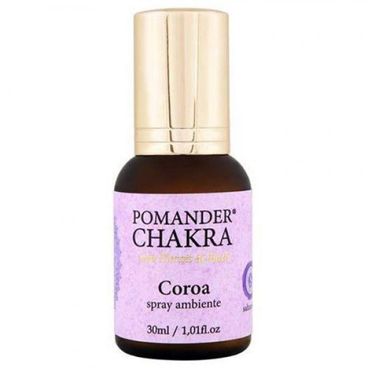 Pomander Chakra Coroa - Spray - Monas - Frasco com 30ml - Mundo dos Óleos