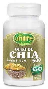 Óleo de Chia - Unilife - Frasco com 60 Capsulas de 700mg - Mundo dos Óleos