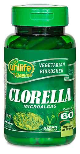 Clorella (Microalgas) Unilife - Frasco com 60 Cápsulas - 500mg - Mundo dos Óleos