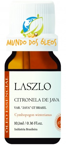 Óleo Essencial de Citronela de Java - Laszlo - Frasco com 10ml - Mundo dos Óleos