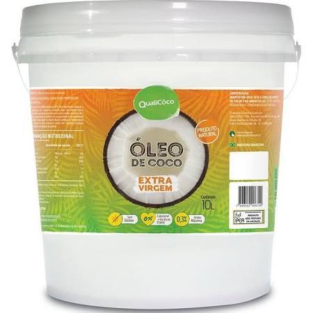 Óleo de Coco Extra Virgem - Qualicoco - Balde com 10 Litros - Mundo dos Óleos