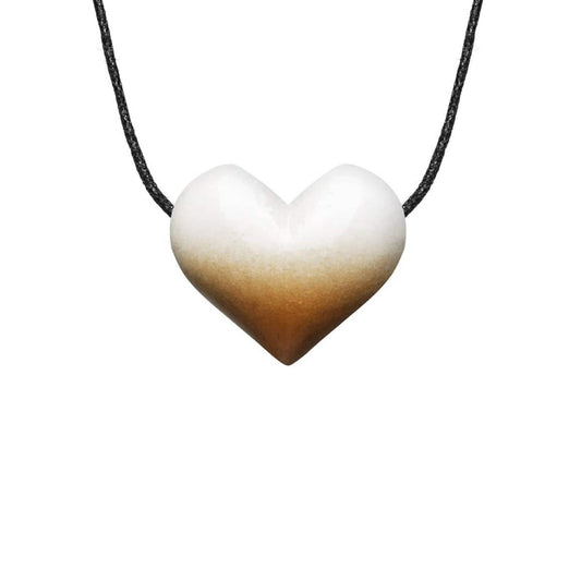 Colar Aromático Coleção Degradê -  Coração Marrom Glacê - Ortega - Mundo dos Óleos