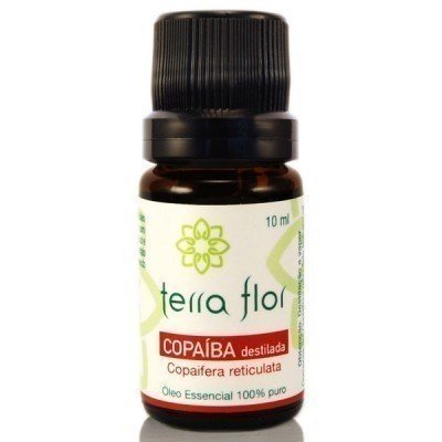 Óleo Essencial de Copaíba Destilada - Terra Flor - Frasco com 10ml - Mundo dos Óleos