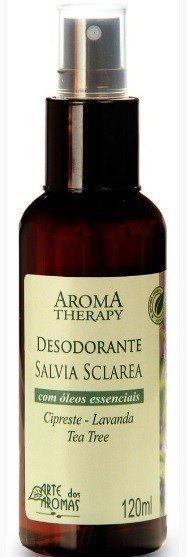 Desodorante Natural Salvia - Arte dos Aromas - Frasco com 120ml - Mundo dos Óleos