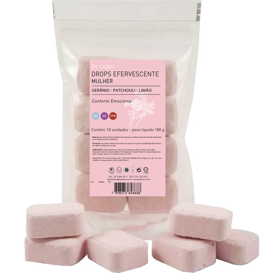 Drops Efervescentes Mulher - By Samia - 10 unidades - Mundo dos Óleos