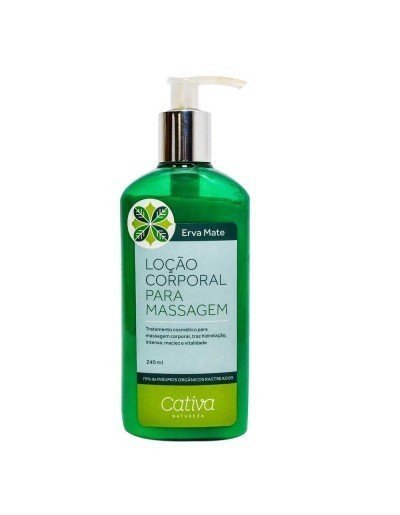 Loção Corporal Erva Mate - Cativa - Frasco com 240ml - Mundo dos Óleos