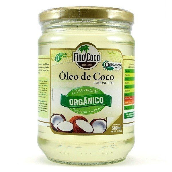 Óleo De Coco Extra Virgem Orgânico - Finococo - Frasco com 500ml - Mundo dos Óleos