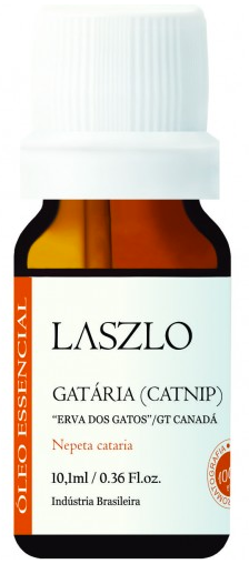 Óleo Essencial de Gatária (Catnip) 10% - Laszlo - Frasco com 10ml - Mundo dos Óleos