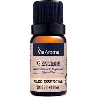 Óleo Essencial de Gengibre - Via Aroma - Frasco com 10ml - Mundo dos Óleos