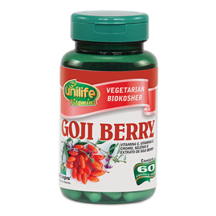 Goji Berry - Unilife - Frasco com 60 Capsulas de 500mg - Mundo dos Óleos