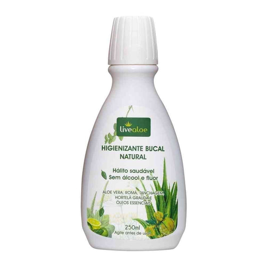 Higienizante Bucal Natural - LiveAloe - Frasco com 250ml - Mundo dos Óleos
