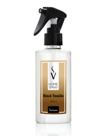 Home Spray Black Vanilla - Via Aroma - Frasco com 200ml - Mundo dos Óleos