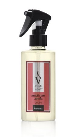 Home Spray Maçã com Canela - Via Aroma - Frasco com 1 Litro - Mundo dos Óleos