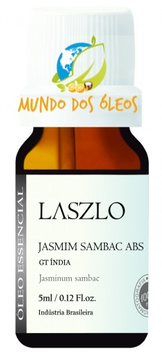 Óleo Absoluto de Jasmim Sambac - Laszlo - Frasco com 5ml - Mundo dos Óleos