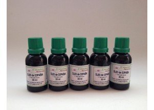 Kit Óleo de Copaíba - 5 Frascos - D'Amazônia - Frasco com 30ml - Mundo dos Óleos