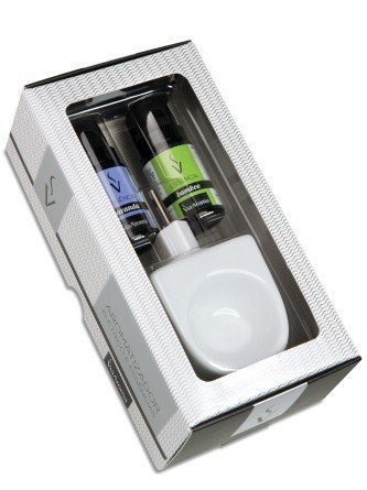 Kit Presente Aromatizador de Porcelana com Essências - Breeze e Lavanda Francesa - Via Aroma - Mundo dos Óleos