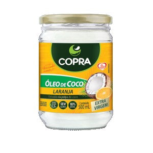 Óleo de Coco Extra Virgem Sabor Laranja - Copra - Frasco com 500ml - Mundo dos Óleos