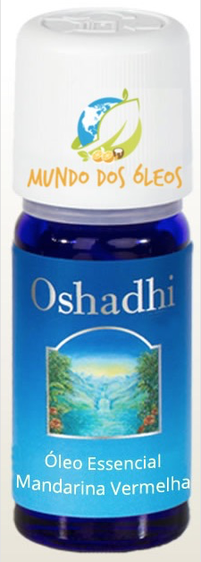 Óleo Essencial Orgânico de Mandarina Vermelha - Oshadhi - Frasco com 5ml - Mundo dos Óleos