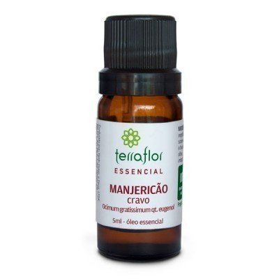 Óleo Essencial de Manjericão Cravo qt. Eugenol - Terra Flor - Frasco com 5ml - Mundo dos Óleos