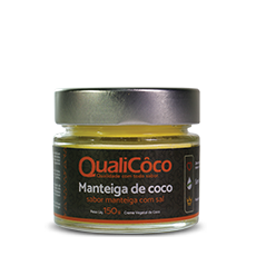 Manteiga de Coco - Sabor Manteiga Com Sal - Qualicoco - Frasco com 150g - Mundo dos Óleos
