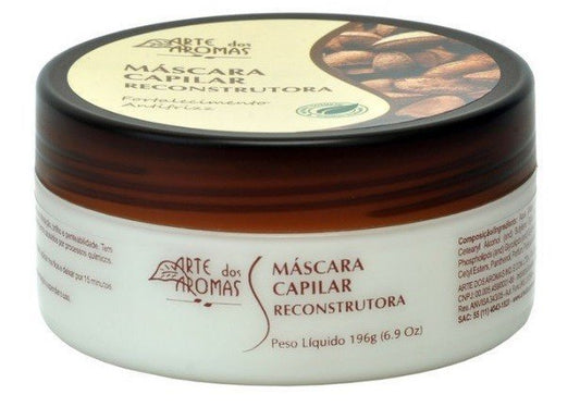 Máscara Capilar Reconstrutora de Castanha - Arte dos Aromas - Frasco com 196g - Mundo dos Óleos