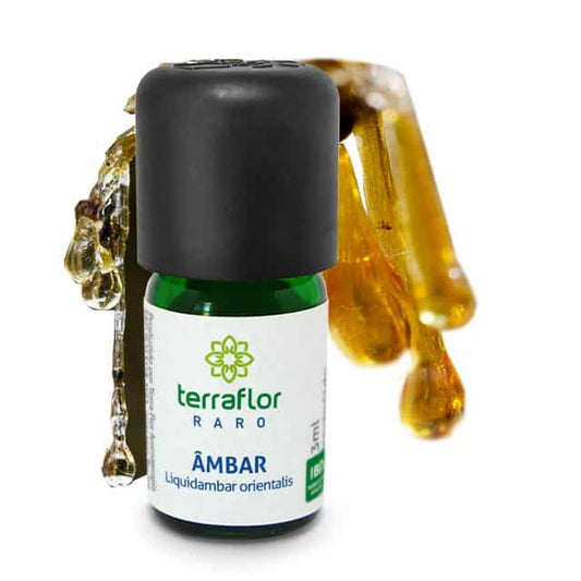 Óleo Essencial de Âmbar Resinóide - Terra Flor - Frasco com 3ml - Mundo dos Óleos